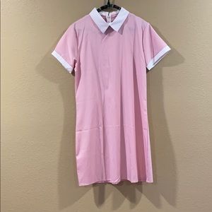 Pink collard dress